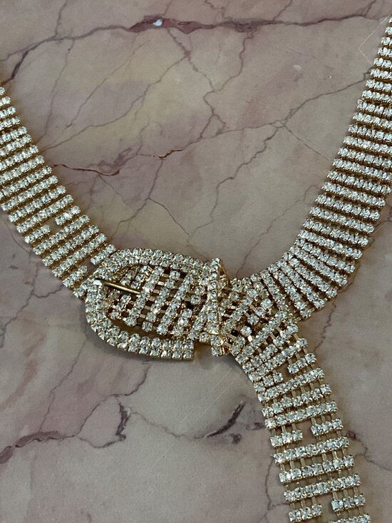 REVOLVE petit moments Showgirl Belt in Gold One Size Fits All Crystals main image 6